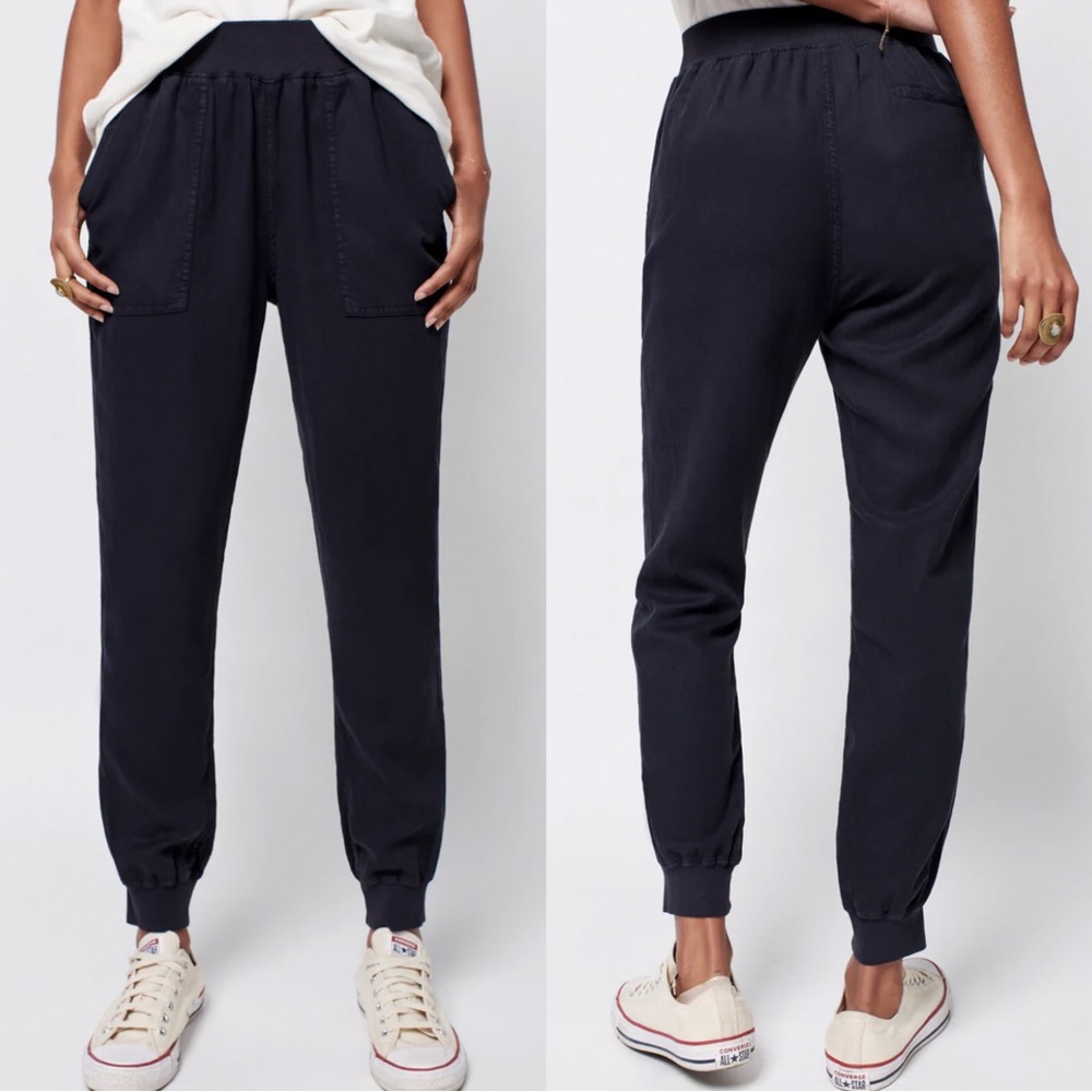 Faherty Arlie Day Pant Jogger Linen Black Small